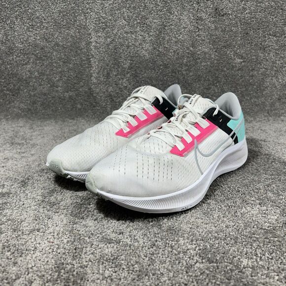 Nike Air Zooom Pegasus 38 CW7356-102 Mens Size 11 White Teal Running Shoes Used - Picture 5 of 12